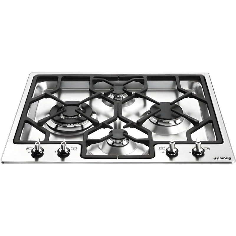 Smeg PGF64-4 - Stainless Steel 4 Burner Gas Hob - 62cm