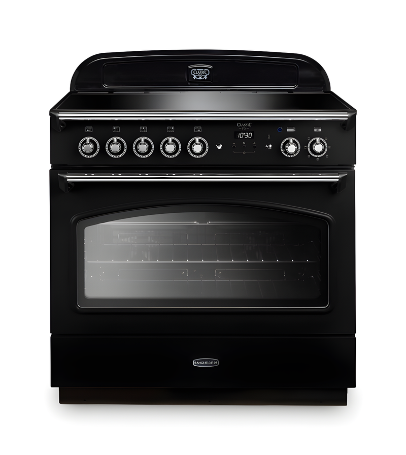 Rangemaster Classic FX 90 CLAS90FXEIBL/C - Black Range Cooker - Induction - 5 Zones - A Energy