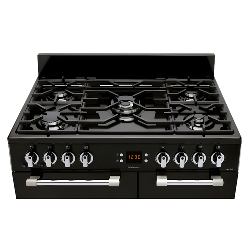 Leisure CK90G232K Cookmaster - Black 90cm Gas Range Cooker - 5 Burners, 2 Ovens, A+ Energy