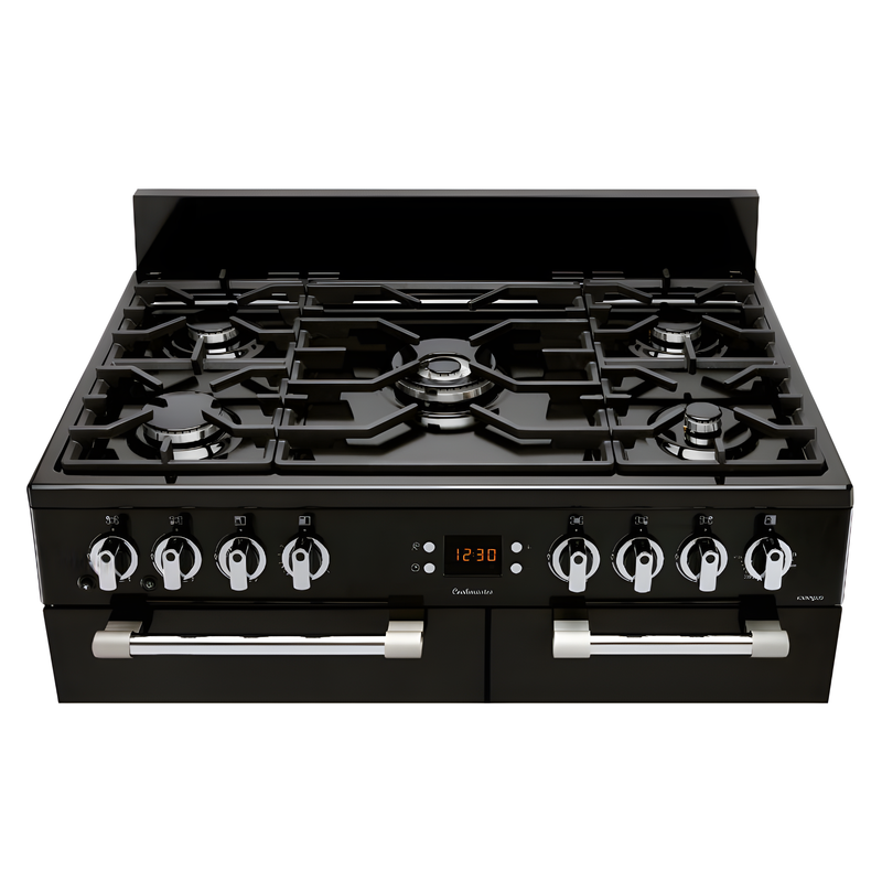 Leisure CK90G232K Cookmaster - Black 90cm Gas Range Cooker - 5 Burners, 2 Ovens, A+ Energy