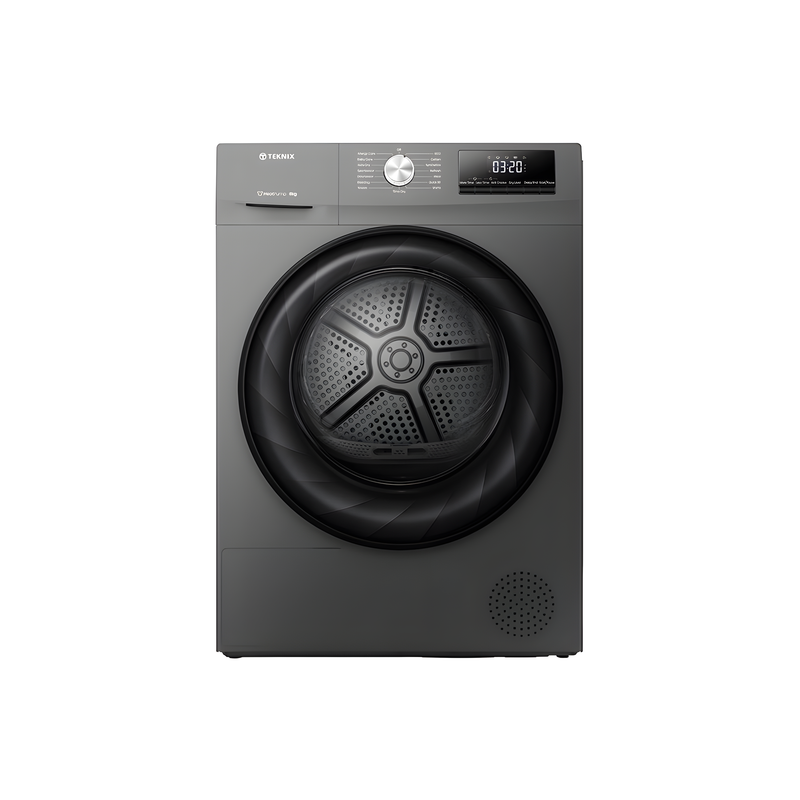 Teknix TKHP8HS - Titanium 8KG Heat Pump Tumble Dryer - A++ Energy