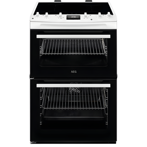 AEG CIX6540ACW - White Induction Electric Cooker with Double Oven - 77/39L Capacity - A Energy Rating