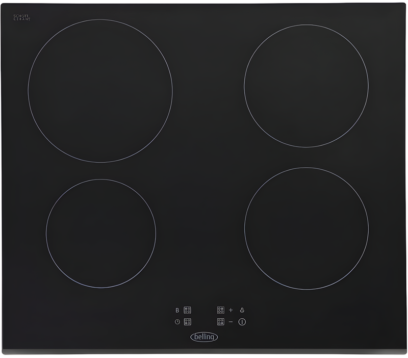 Belling IHT603 BLK - Black 4 Zone Induction Hob 7.2kw
