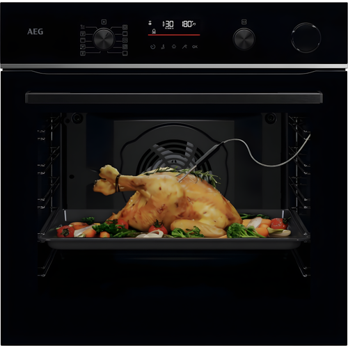 AEG TR6PB521SB - Black Built-In Single Oven - 72L - A++ Energy