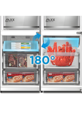 Midea MDRB548MME46 - Inox Fridge Freezer - 401L - E Energy