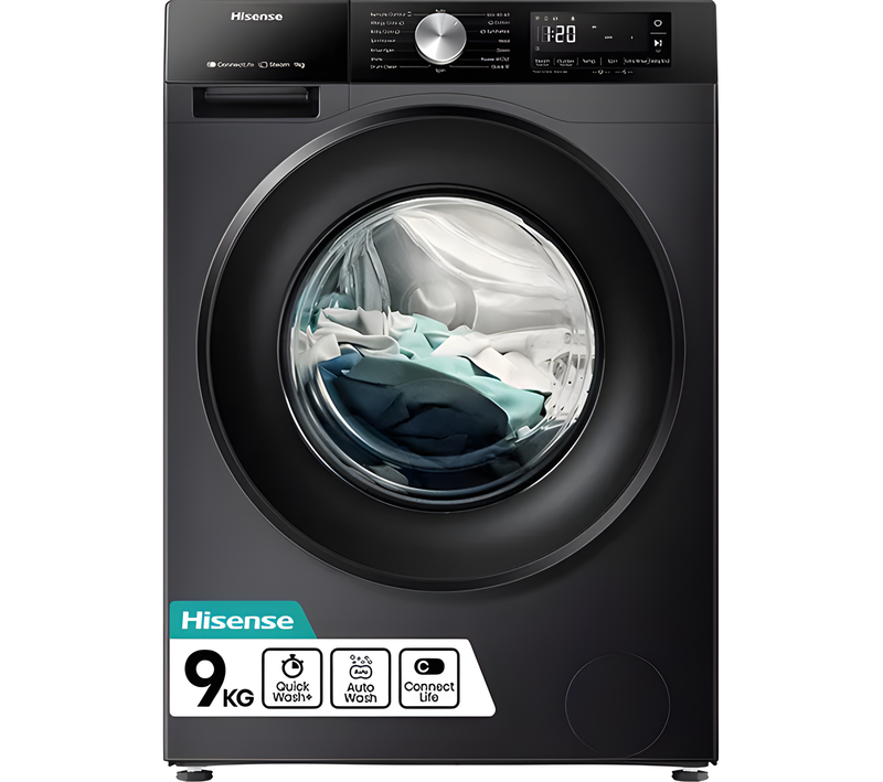 Hisense WF3S9043BB3 - Black 9KG Washing Machine - 1400 RPM - A energy