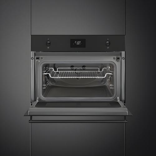 Smeg SO4301M0N - Matt Black Microwave with grill Oven - 40 litres - Built-in