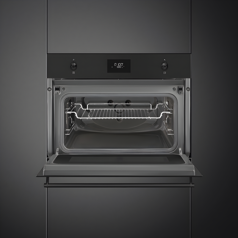 Smeg SO4301M0N - Matt Black Microwave with grill Oven - 40 litres - Built-in