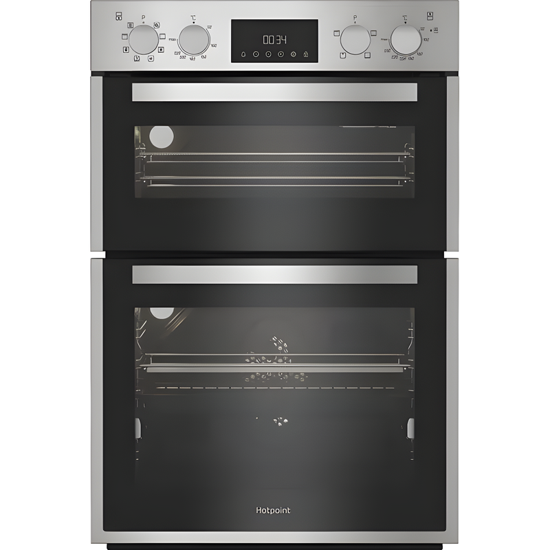 Hotpoint DIH 82D1 IX - Stainless Steel Built-In Double Oven - 71L + 38L - A Energy