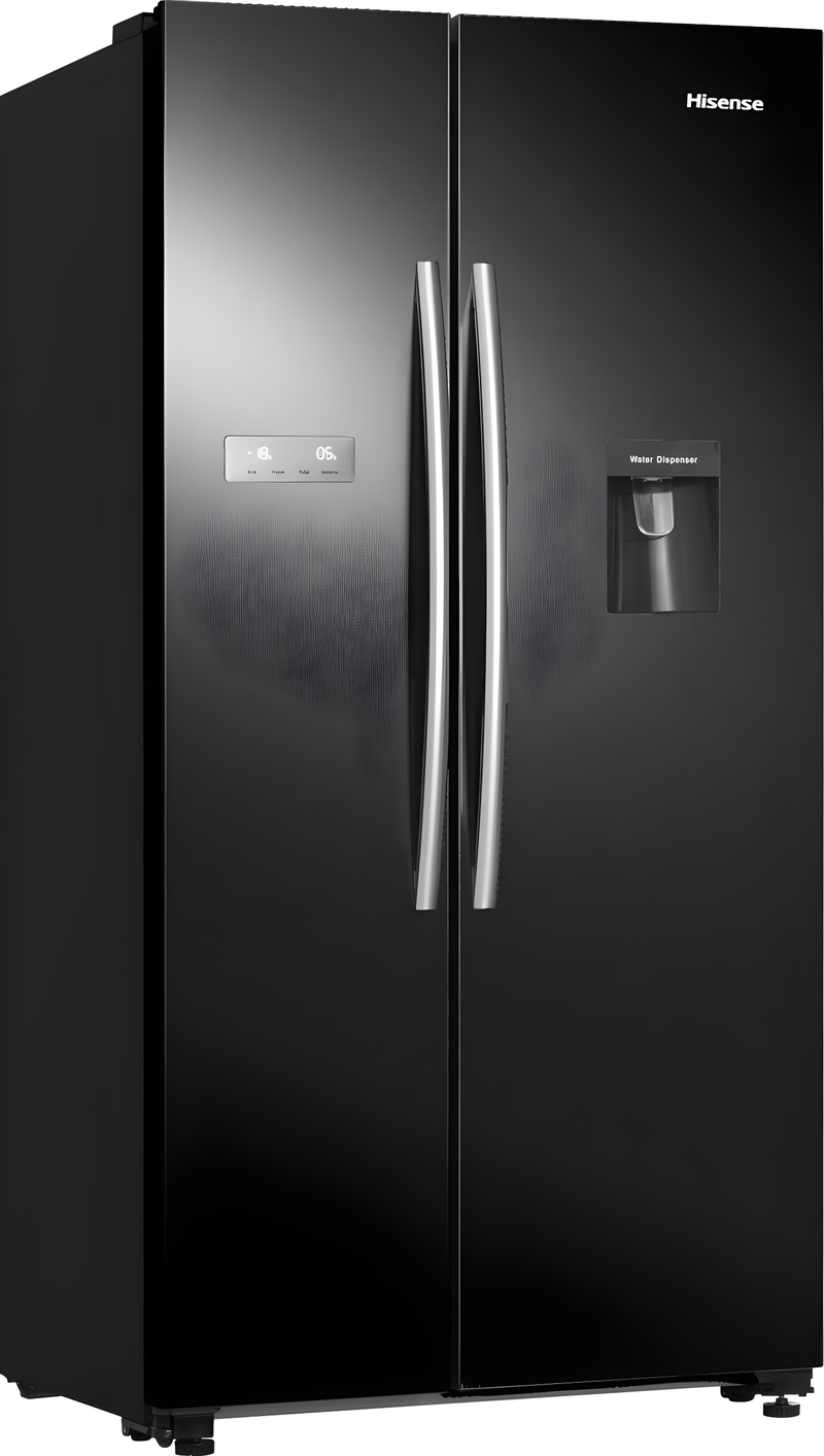 Hisense RS741N4WBE - Black American Fridge Freezer - 578L - E Energy Rating