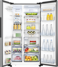 Hisense RS694N4TZE - Grey American Fridge Freezer - 562L - E Rating