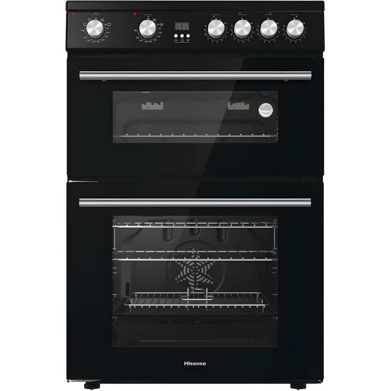 Hisense HDE3211BIBUK - Black Electric Double Oven Cooker - Induction Hob - A+/A Energy