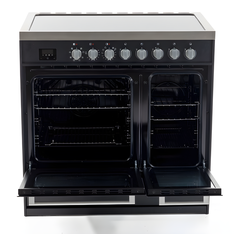Tesla T90DCRCB - 90cm Double Cavity Electric Range Cooker