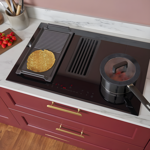 Caple DD782BK - Black 78cm Induction Venting Hob - A+ Energy