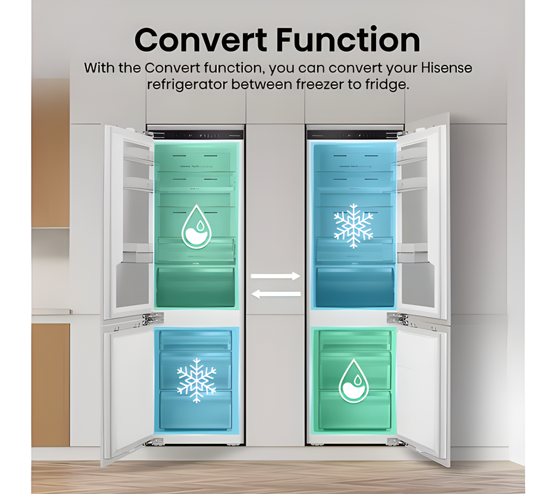 Hisense RB5B250SSWC - White Integrated 60/40 Fridge Freezer - 252L - C Energy Rating