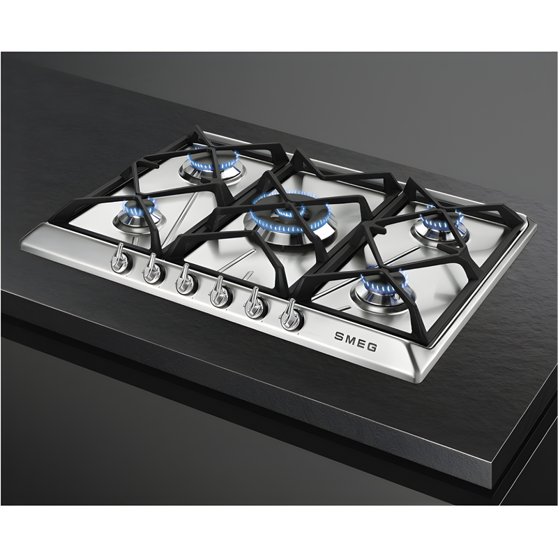 Smeg SR975XGH - Stainless steel 5 Zone Gas Hob