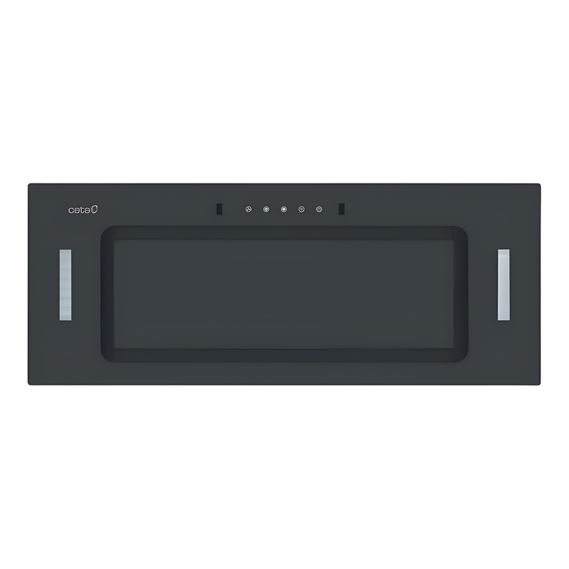 Cata UBICON75BK.1 - Black Glass 72cm Canopy Extractor Hood - 593m3/hr - C energy