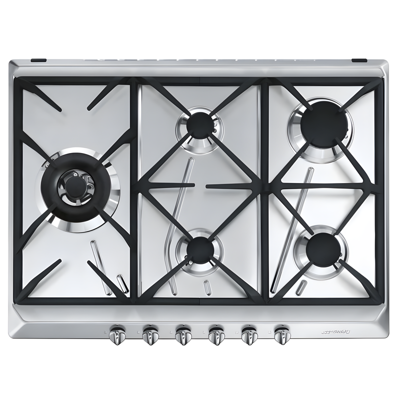 Smeg SRV575GH5 - Stainless Steel 5 Burner Gas Hob - 69cm Built-in