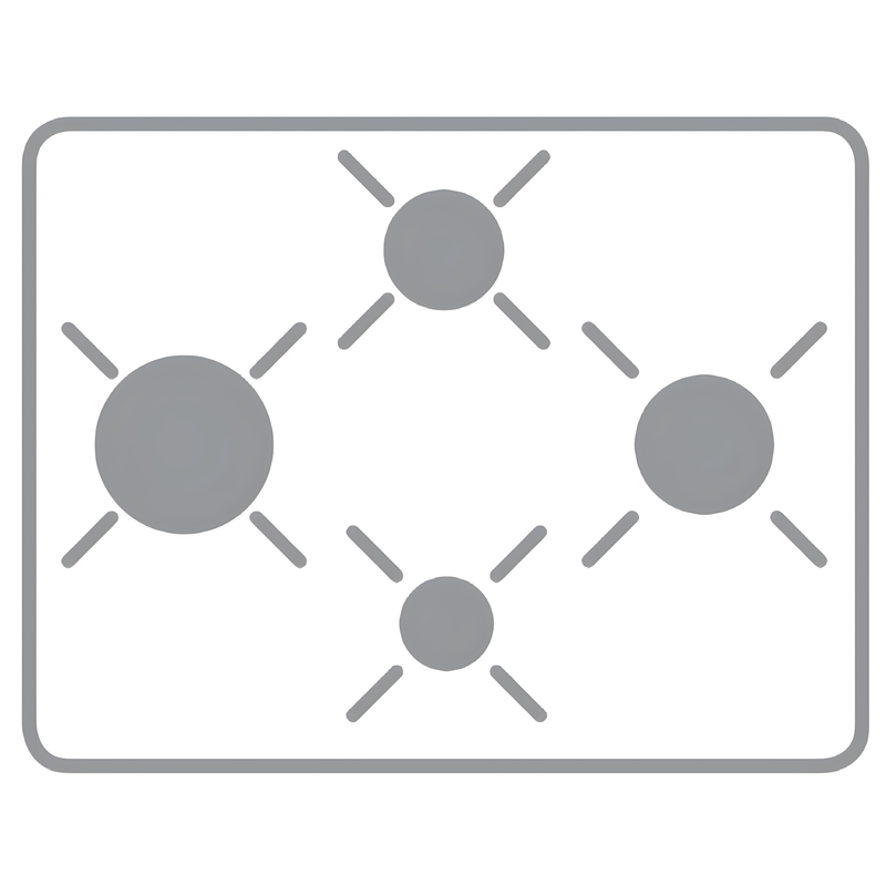 SmegSR60GHS - Stainless Steel Gas Hob - 4 Cooking Zones