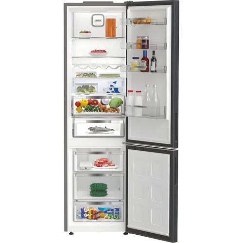 Hotpoint HPK 26403 XBR5UK - Manhattan Grey Fridge Freezer - 355L - 70/30 Split - D Energy Rating