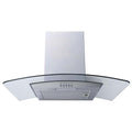 Prima PRCGH012 - Stainless Steel 90cm Curved Glass Chimney Cooker Hood - 278m³/h - B energy