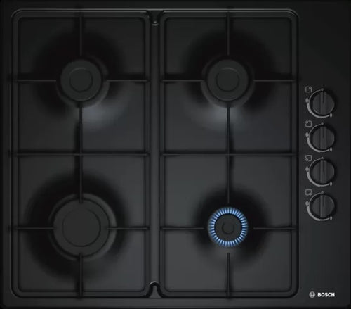 Bosch PBP6B6B60 - Black 4 Zone Gas Hob