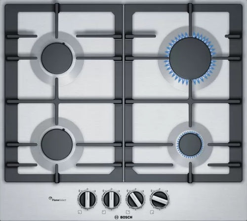 Bosch PCP6A5B90 - Stainless steel 4 Zone Gas Hob