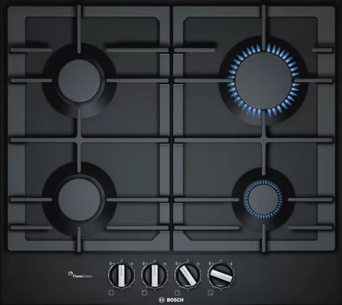 Bosch PCP6A6B90 - Black 4 Zone Gas Hob