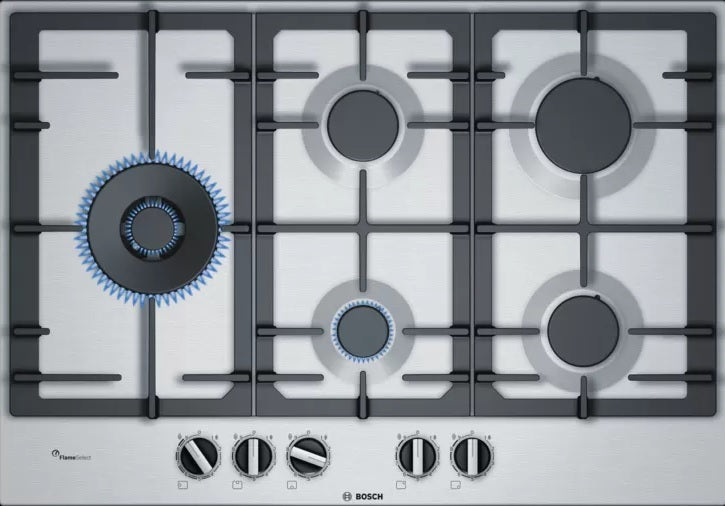 Bosch PCS7A5B90 - Stainless steel 5 Zone Gas Hob