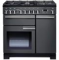 Rangemaster PDL90DFFSL/C - Grey 5 Zone Dual Fuel Cooker - Catalytic cleaning - A/A energy