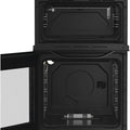 Hotpoint HTG5GCB - Black Gas Cooker - 59L Double Oven - A+ Energy - Display