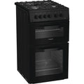 Hotpoint HTG5GCB - Black Gas Cooker - 59L Double Oven - A+ Energy - Display