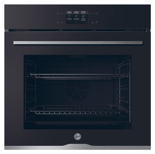 Hoover HO6 S5C5YTB - Black Glass Single Oven - 78L Capacity - A++ Energy Rating