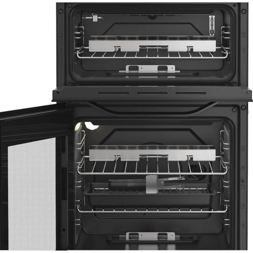 Hotpoint HDG5GCB - Black 50cm Gas Double Cooker - 59L - A+ Energy