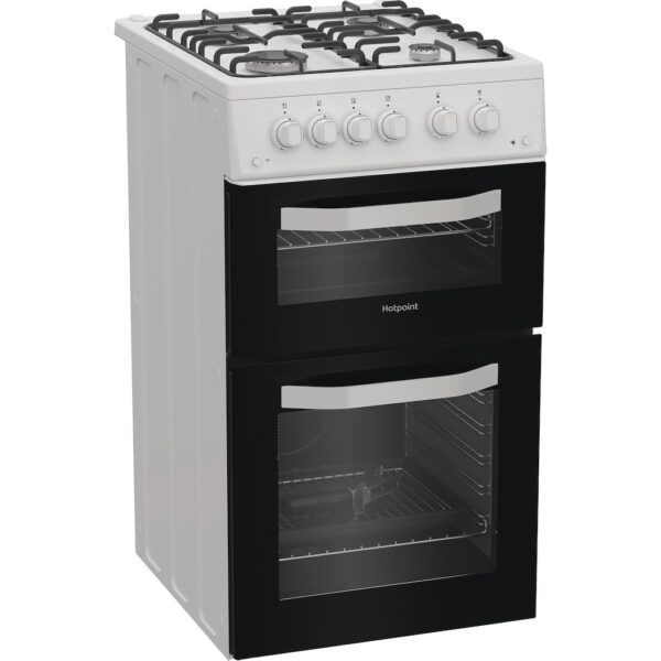 Hotpoint HTG5GCW - White Gas Double Cooker - 59L - A+ Energy