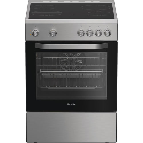 Hotpoint H6V5KMXUK - Inox Freestanding Electric Cooker - 66L - A Energy