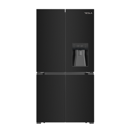 Tesla T560FDB - Black American Fridge Freezer - 560L - E Energy Rating