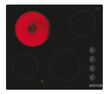 Bosch PKE611CA3E - Black 4 Zone Ceramic Hob