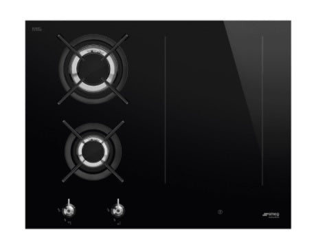 Smeg PM3643D - Black 4 Zone Mixed Fuel Hob