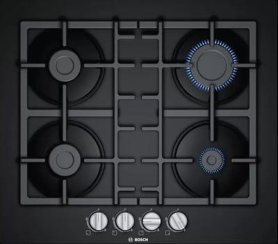 Bosch Series 4 PNP6B6B90 - Black 4 Zone Gas Hob