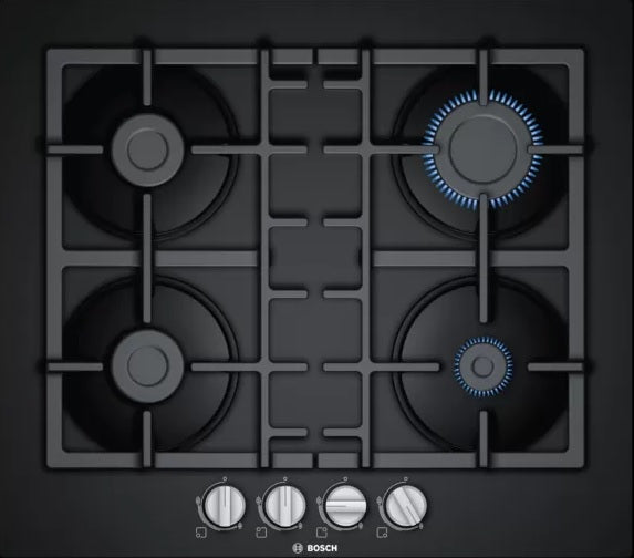 Bosch PNP6B6B90 - Black 4 Zone Gas Hob