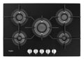 Whirlpool POW 75D2/NB - Black 5 Zone Gas Hob