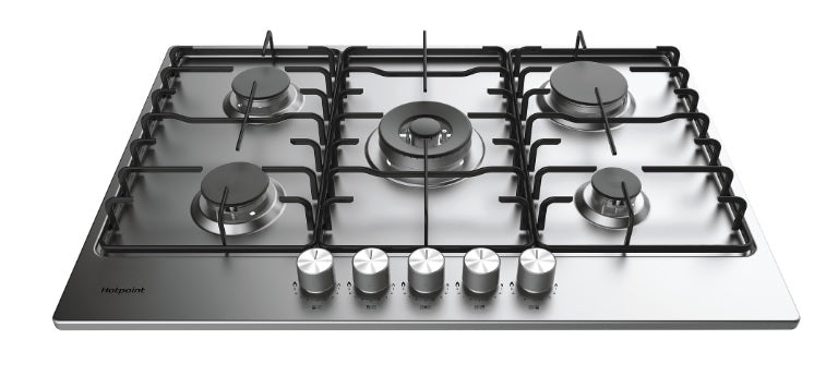 Hotpoint PPH 75P DF IX UK - Stainless steel 5 Zone Gas Hob