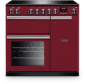 Rangemaster PR90EIPBOR/CM1 - Red 90cm Induction Range Cooker - 5 Cooking Zones