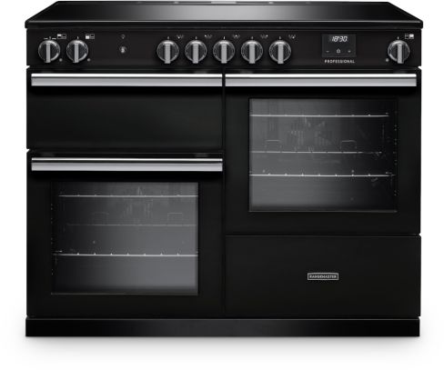 Rangemaster PRO110EIPCBL/CM1 - Black 110cm Induction Range Cooker - 5 Zones - A Energy