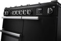 Rangemaster PR100DFPCBL/CM1 - Black 100cm Range Cooker - 5 Burners Gas Hob - A energy