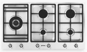 Smeg PS906-5 - Stainless steel 5 Zone Gas Hob