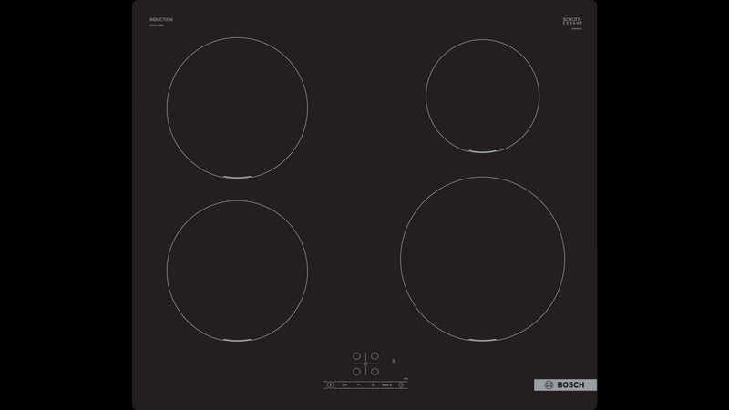 Bosch PUE611BB5E - Black 4 Zone Induction Hob