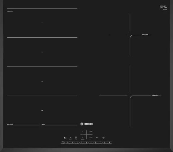 Bosch PXE651FC1E - Black 4 Zone Electric Hob