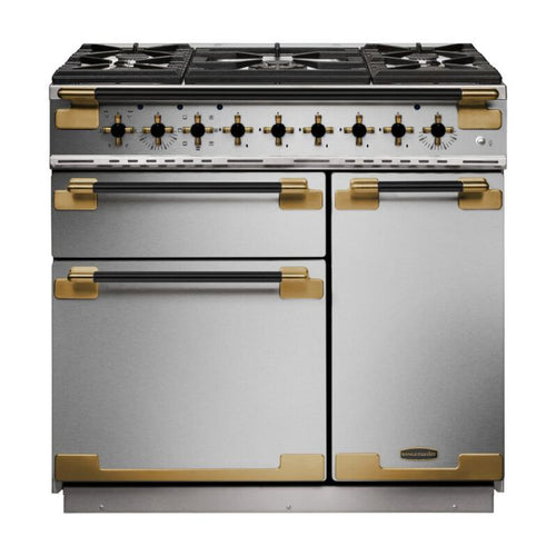 Rangemaster ELS90DFFSS/BE - Stainless Steel 90cm Range Cooker - Dual Fuel - Double Oven - A Energy